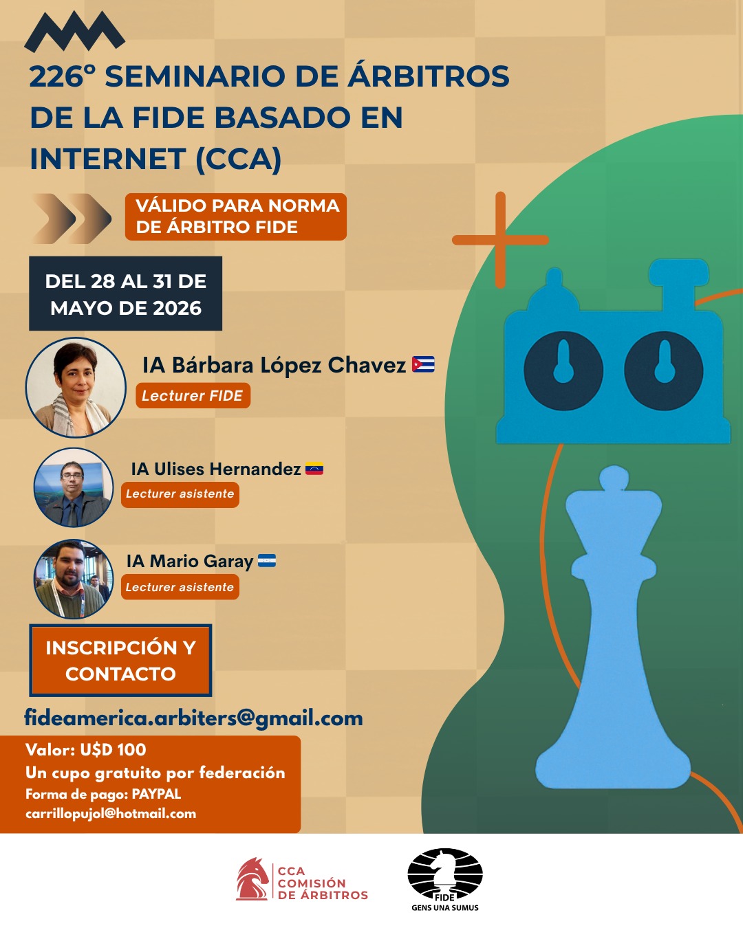 226° Seminario de Árbitros de la FIDE basado en Internet
